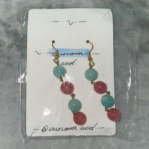 New Dangle Pink and Blue Earrings from Spain
